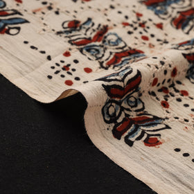 Beige - Hakoba Hand Block Ajrakh Print Natural Dyed Cotton Fabric 117