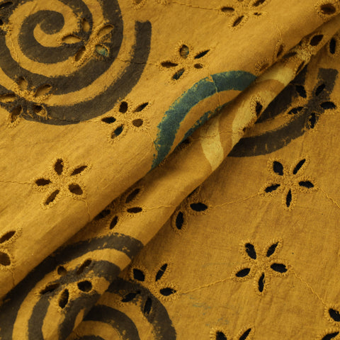 Hakoba Hand Block Ajrakh Print Natural Dyed Cotton Fabric 115