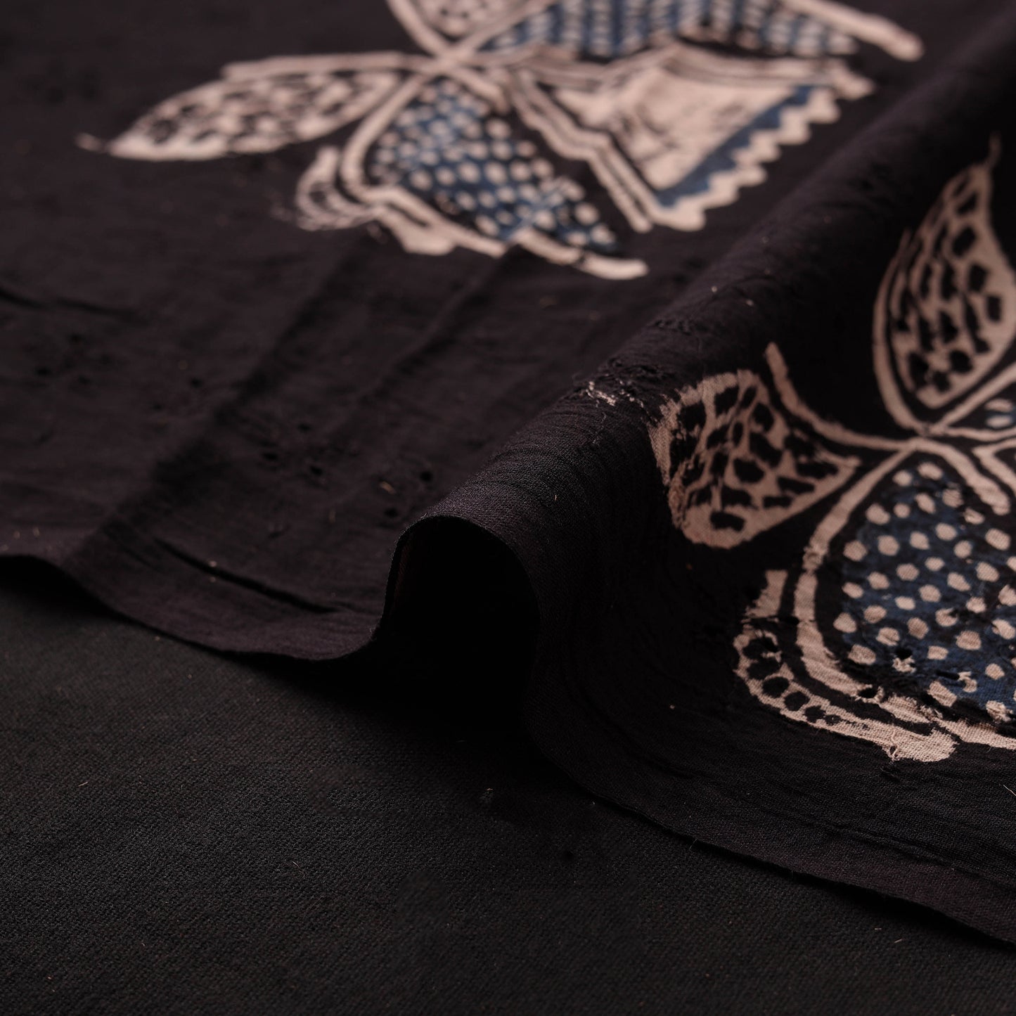 Ajrakh Hand Block Print Natural Dyed Cotton Hakoba Fabric 35