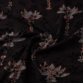 Ajrakh Hand Block Print Natural Dyed Cotton Hakoba Fabric 33