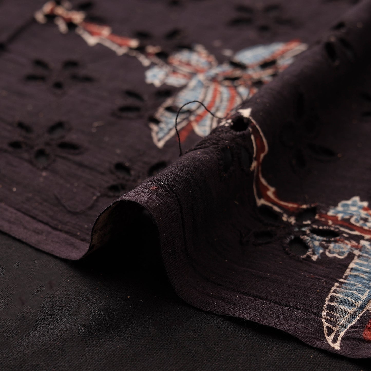 Ajrakh Hand Block Print Natural Dyed Cotton Hakoba Fabric 33