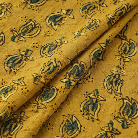 Hakoba Hand Block Ajrakh Print Natural Dyed Cotton Fabric 113