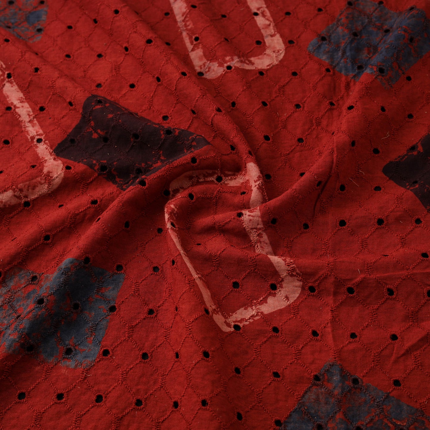 Ajrakh Hand Block Print Natural Dyed Cotton Hakoba Fabric 32