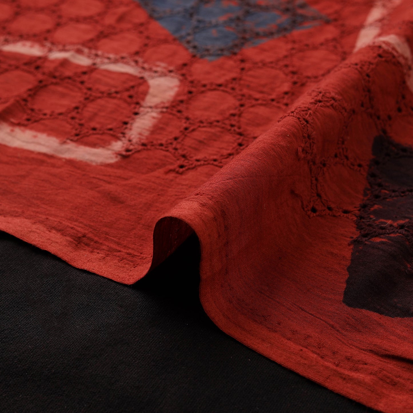 Ajrakh Hand Block Print Natural Dyed Cotton Hakoba Fabric 31