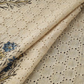 Beige - Hakoba Hand Block Ajrakh Print Natural Dyed Cotton Fabric 111