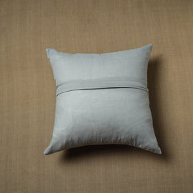 Blue - patchwork cotton kanchipuram cushion cover (16 x 16