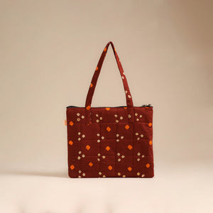 Brown - Handcrafted Quilted Handbag 50