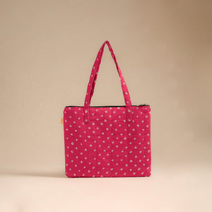 Pink - Handcrafted Quilted Handbag 51