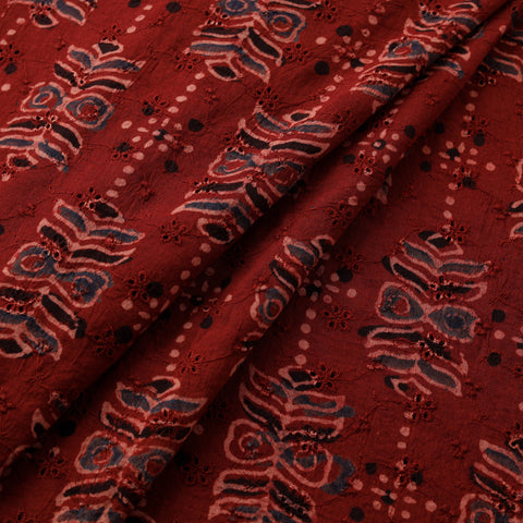 Ajrakh Hand Block Print Natural Dyed Cotton Hakoba Fabric 28