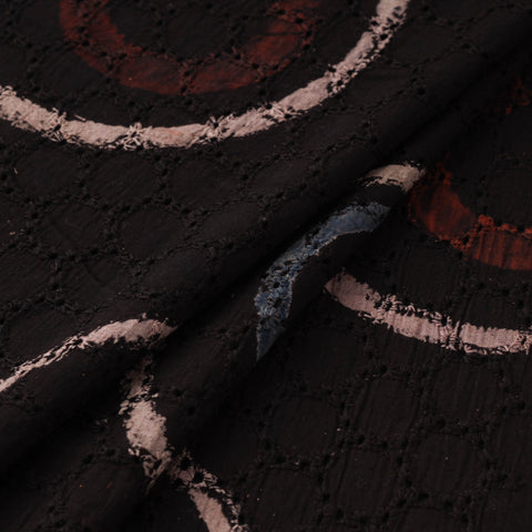 Hakoba Hand Block Ajrakh Print Natural Dyed Cotton Fabric 109