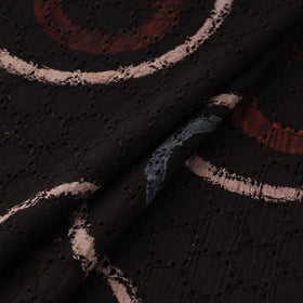 Brown - Hakoba Hand Block Ajrakh Print Natural Dyed Cotton Fabric 109