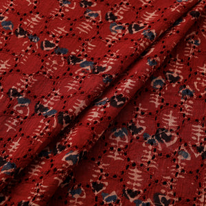 Ajrakh Hand Block Print Natural Dyed Cotton Hakoba Fabric 27