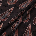 Brown - Hakoba Hand Block Ajrakh Print Natural Dyed Cotton Fabric 108