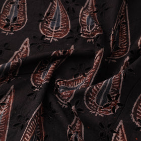 Brown - Hakoba Hand Block Ajrakh Print Natural Dyed Cotton Fabric 108