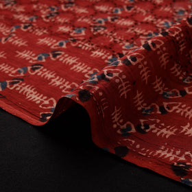 Ajrakh Hand Block Print Natural Dyed Cotton Hakoba Fabric 27