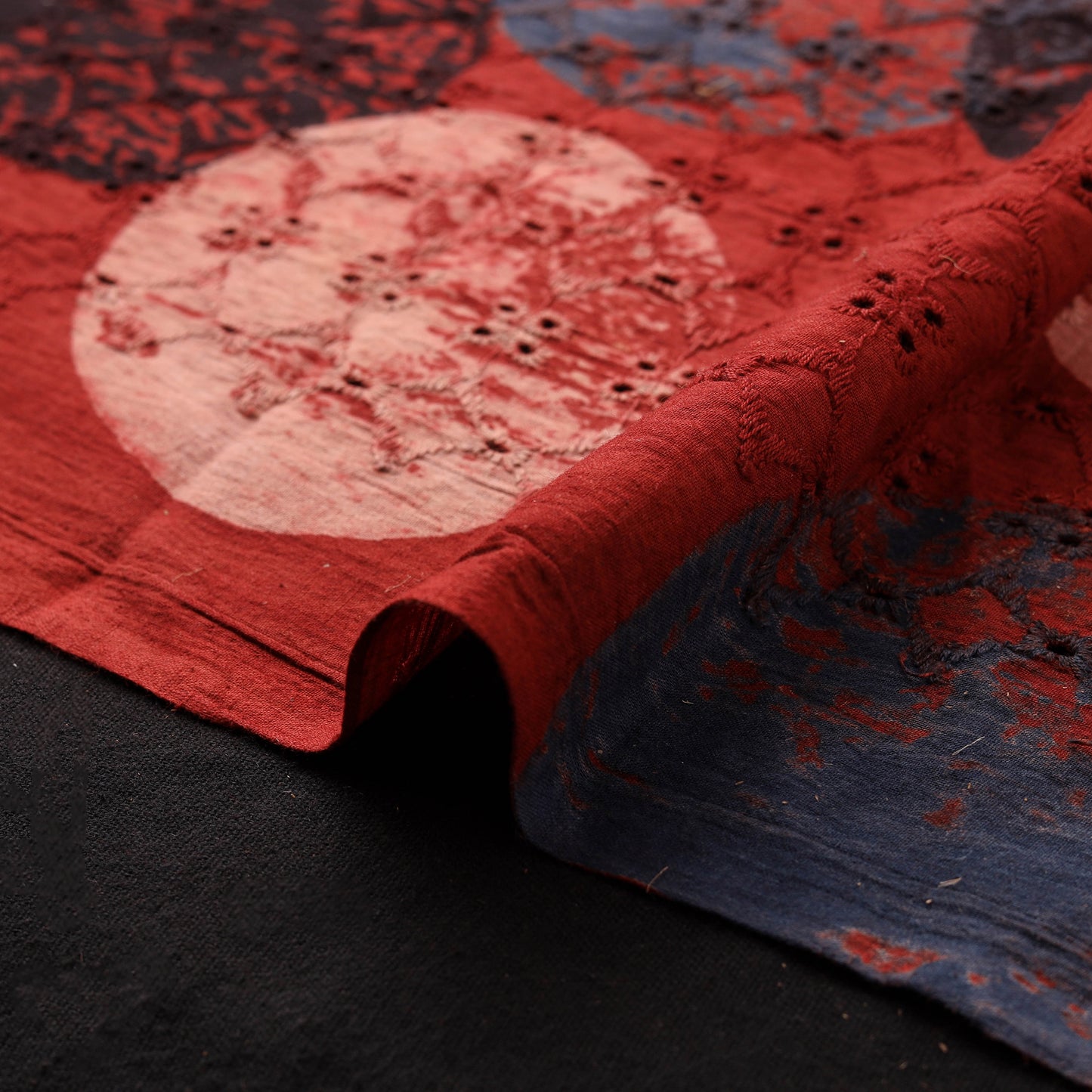 Ajrakh Hand Block Print Natural Dyed Cotton Hakoba Fabric 26