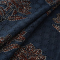 Blue - Hakoba Hand Block Ajrakh Print Natural Dyed Cotton Fabric 106