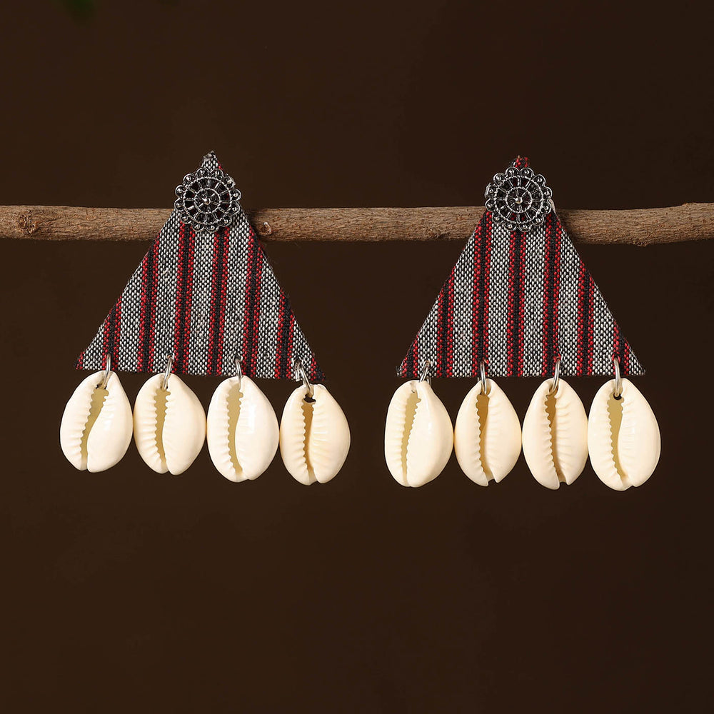 Bulbul Fabart Shell Work Earrings