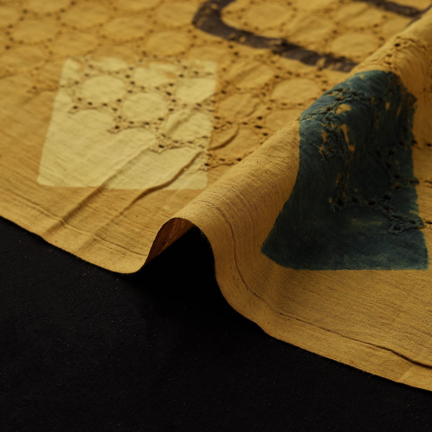 Ajrakh Hand Block Print Natural Dyed Cotton Hakoba Fabric 23