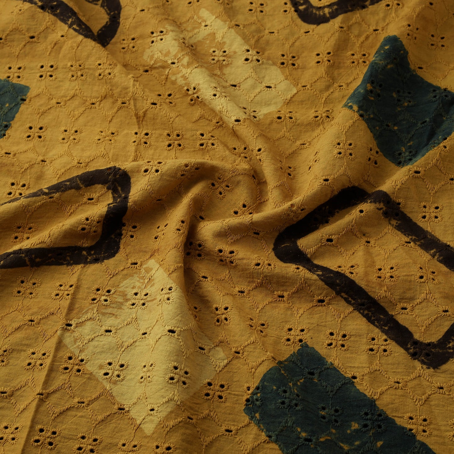Ajrakh Hand Block Print Natural Dyed Cotton Hakoba Fabric 22