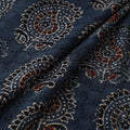 Blue - Hakoba Hand Block Ajrakh Print Natural Dyed Cotton Fabric 102