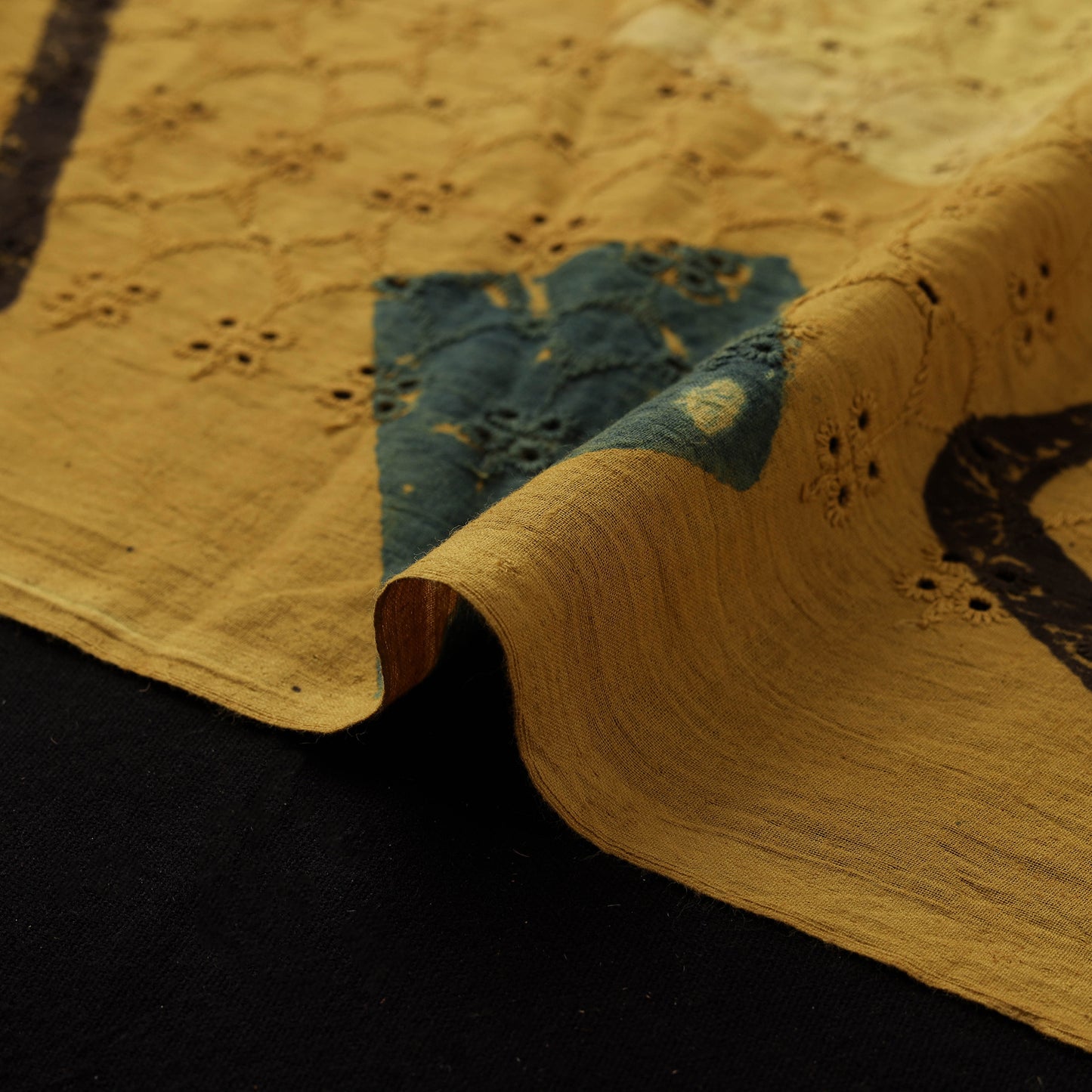 Ajrakh Hand Block Print Natural Dyed Cotton Hakoba Fabric 22