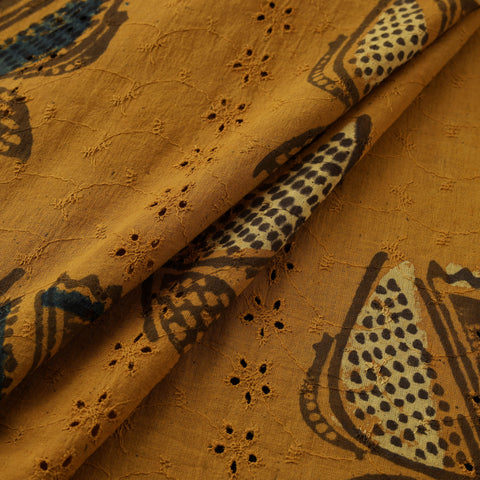 Ajrakh Hand Block Print Natural Dyed Cotton Hakoba Fabric 21