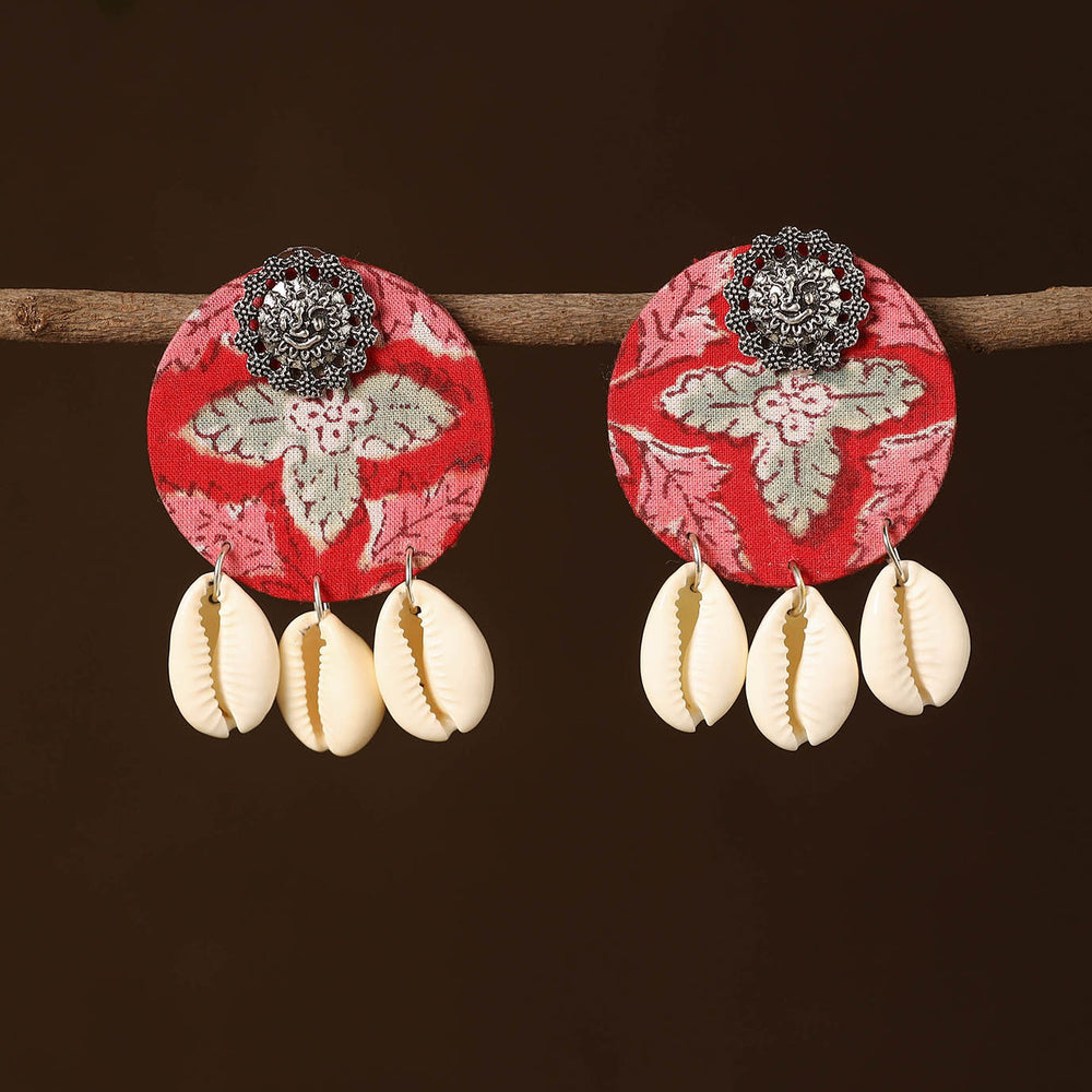 Ruchi Fabart Shell Work Earrings