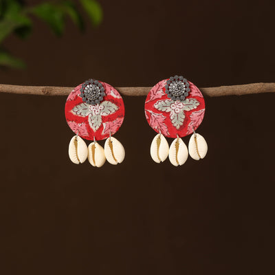 Ruchi Fabart Shell Work Earrings