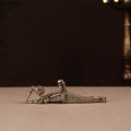 Side Sleeping Lady with Book Tribal Odisha Dokra Handmade Home Decor Item 14