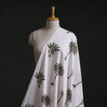 White - Mughal Butta Sanganeri Block Print Pure Cotton Fabric 25