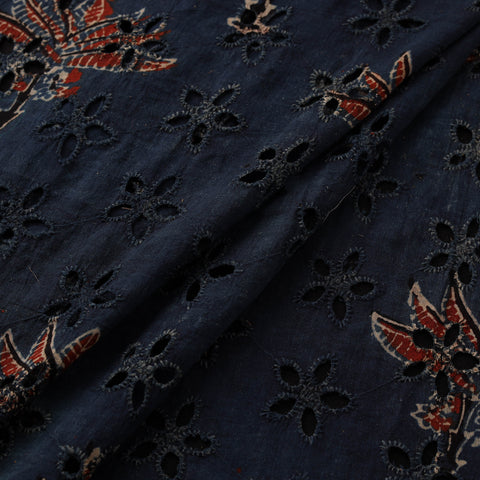 Ajrakh Hand Block Print Natural Dyed Cotton Hakoba Fabric 16