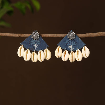 Diya Fabart Shell Work Earrings