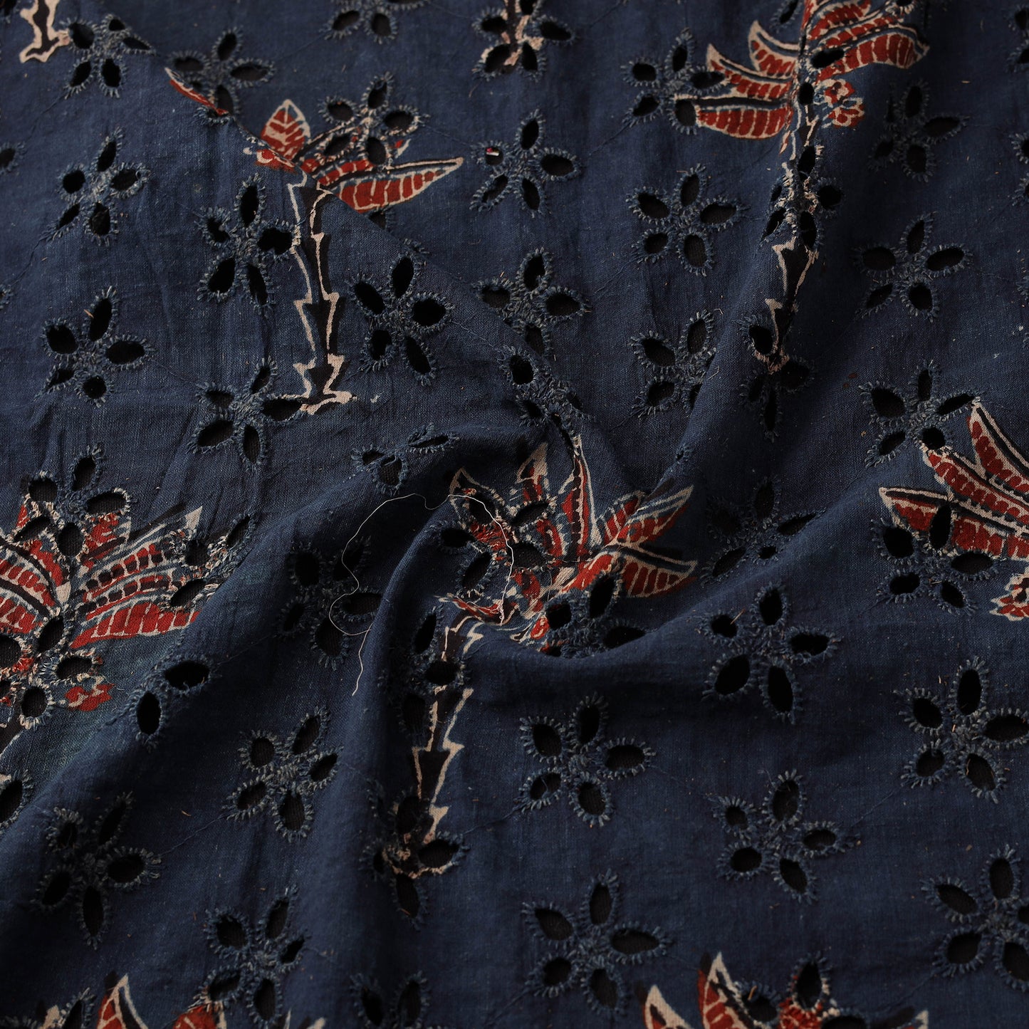 Ajrakh Hand Block Print Natural Dyed Cotton Hakoba Fabric 16
