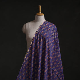 Purple - Sanganeri Block Print Pure Cotton Fabric 23