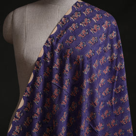 Purple - Sanganeri Block Print Pure Cotton Fabric 23