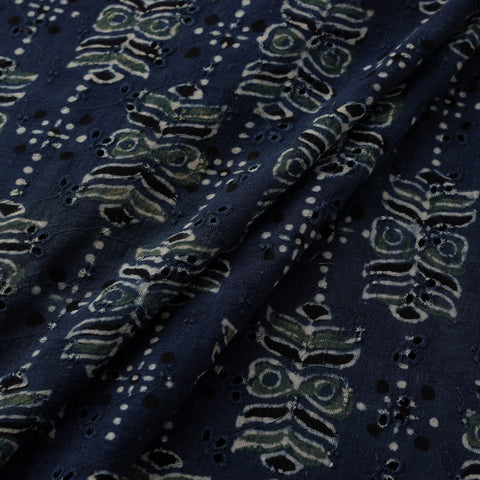 Ajrakh Hand Block Print Natural Dyed Cotton Hakoba Fabric 15