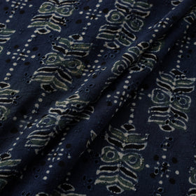 Ajrakh Hand Block Print Natural Dyed Cotton Hakoba Fabric 15
