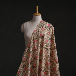 Beige - Sanganeri Block Print Pure Cotton Fabric 22