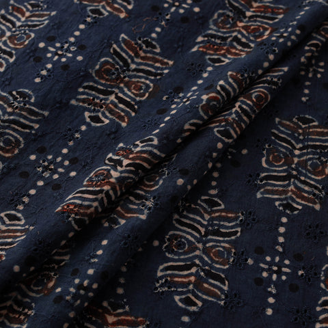 Ajrakh Hand Block Print Natural Dyed Cotton Hakoba Fabric 14