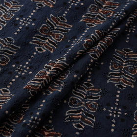 Ajrakh Hand Block Print Natural Dyed Cotton Hakoba Fabric 14