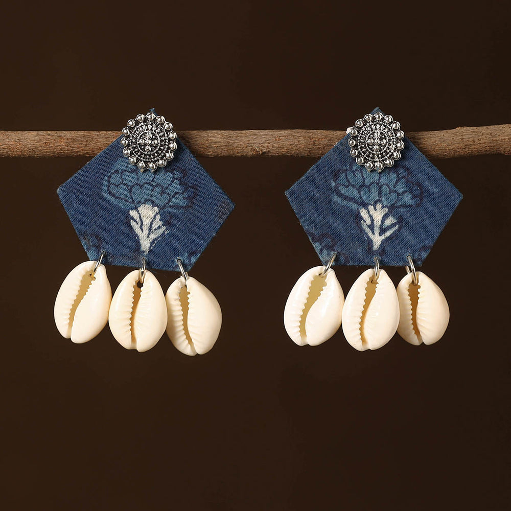 Yumnaa Fabart Shell Work Earrings