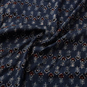 Ajrakh Hand Block Print Natural Dyed Cotton Hakoba Fabric 12
