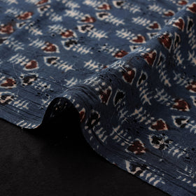 Ajrakh Hand Block Print Natural Dyed Cotton Hakoba Fabric 12