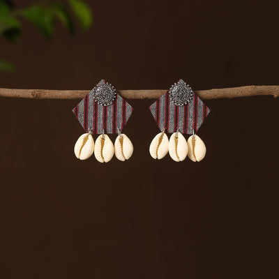 Dhanya Fabart Shell Work Earrings