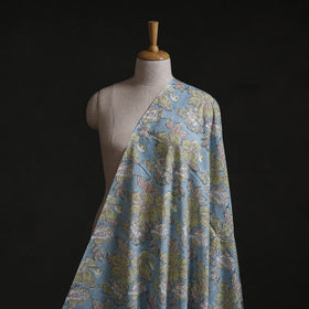 Blue - Sanganeri Block Print Pure Cotton Fabric 19