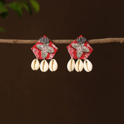 Vahida Fabart Shell Work Earrings