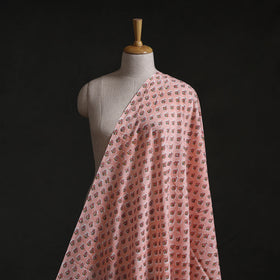 Pink - Sanganeri Block Print Pure Cotton Fabric 18
