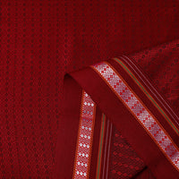 Maroon - Traditional Khun Weave Cotton Fabric 52