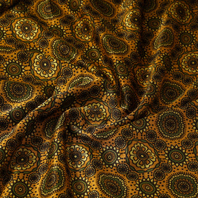 Mashru Silk Natural Dyed Block Print Ajrakh Fabric 06